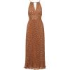 imageAdrianna Papell Womens Print Pleat Ankle DressMinkIvory