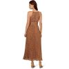 imageAdrianna Papell Womens Print Pleat Ankle DressMinkIvory