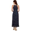 imageAdrianna Papell Womens Print Pleat Ankle DressNavyIvory