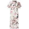 imageAdrianna Papell Womens Printed Chiffon Midi DressAlabaster Multi