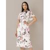 imageAdrianna Papell Womens Printed Chiffon Midi DressAlabaster Multi