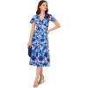 imageAdrianna Papell Womens Printed Chiffon Midi DressBlue Multi