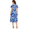 imageAdrianna Papell Womens Printed Chiffon Midi DressBlue Multi