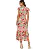 imageAdrianna Papell Womens Printed Midi DressPinkgreen Multi