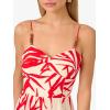 imageAdrianna Papell Womens Printed Midi DressRedIvory
