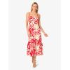 imageAdrianna Papell Womens Printed Midi DressRedIvory