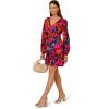 imageAdrianna Papell Womens Printed Short Flounce DressBerry Multi