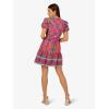 imageAdrianna Papell Womens Printed Short Flounce DressHot PinkMulti