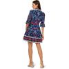 imageAdrianna Papell Womens Printed Short Flounce DressNavy Multi