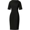 imageAdrianna Papell Womens Roll Neck Sheath with V BackBlack