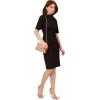 imageAdrianna Papell Womens Roll Neck Sheath with V BackBlack