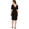 imageAdrianna Papell Womens Roll Neck Sheath with V BackBlack