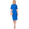 imageAdrianna Papell Womens Roll Neck Sheath with V BackDark Cobalt