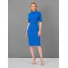 imageAdrianna Papell Womens Roll Neck Sheath with V BackDark Cobalt