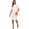 imageAdrianna Papell Womens Roll Neck Sheath with V BackIvory