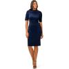 imageAdrianna Papell Womens Roll Neck Sheath with V BackNavy Sateen