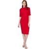 imageAdrianna Papell Womens Roll Neck Sheath with V BackRed