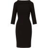 imageAdrianna Papell Womens Rolled Neck Crepe Midi DressBlack