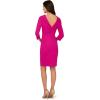 imageAdrianna Papell Womens Rolled Neck Crepe Midi DressPink Flambe