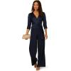 imageAdrianna Papell Womens Satin Crepe JumpsuitDark Navy