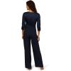 imageAdrianna Papell Womens Satin Crepe JumpsuitDark Navy