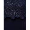 imageAdrianna Papell Womens Sequin Guipure Crepe DressNavy