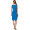 imageAdrianna Papell Womens Short Jersey Draped DressOcean Blue