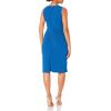 imageAdrianna Papell Womens Short Jersey Draped DressOcean Blue