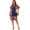 imageAdrianna Papell Womens Stretch Twill Short DressNavy Multi
