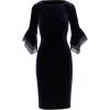 imageAdrianna Papell Womens Velvet Bell Sleeve Short DressMidnight