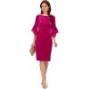 imageAdrianna Papell Womens Velvet Bell Sleeve Short DressOrchid Delight