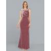 imageAdrianna Papell Womens Velvet Mermaid GownAntique Rose