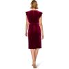 imageAdrianna Papell Womens Velvet Surplice Midi DressBeyond Fuchsia