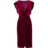 imageAdrianna Papell Womens Velvet Surplice Midi DressBeyond Fuchsia