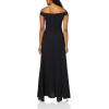 imageAdrianna Papell womens Crepe Overlay JumpsuitBlackIvory