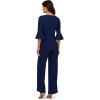 imageAdrianna Papell womens Knit Crepe Tie Front JumpsuitNavy Sateen