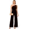 imageAdrianna Papell womens Velvet One Shoulder JumpsuitDark Brown