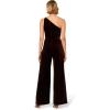 imageAdrianna Papell womens Velvet One Shoulder JumpsuitDark Brown