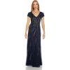 imageAdrianna Papell Womens Beaded Blouson DressMidnight
