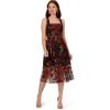 imageAdrianna Papell Womens Embroidered Midi DressPinkBlack