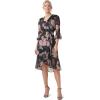 imageAdrianna Papell Womens Floral Chiffon Wrap DressBlack Multi
