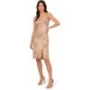 imageAdrianna Papell Womens Floral Matelasse DressRose Multi