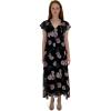 imageAdrianna Papell Womens Floral Print Metallic JumpsuitBlack Multi