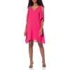 imageAdrianna Papell Womens Gauzy Crepe Caftan DressFiesta Pink