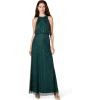 imageAdrianna Papell Womens Halter Blouson Beaded GownDusty Emerald