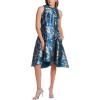 imageAdrianna Papell Womens Halter Jacquard DressDeep Blue Gold