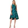 imageAdrianna Papell Womens Halter Jacquard DressTeal Multi