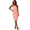 imageAdrianna Papell Womens Hibiscus Jacquard Tucked DressLight Coral
