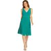 imageAdrianna Papell Womens Jersey and Chiffon Pleat DressTwilight Teal