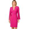 imageAdrianna Papell Womens Knit Crepe Jewel Short DressBerry Rose